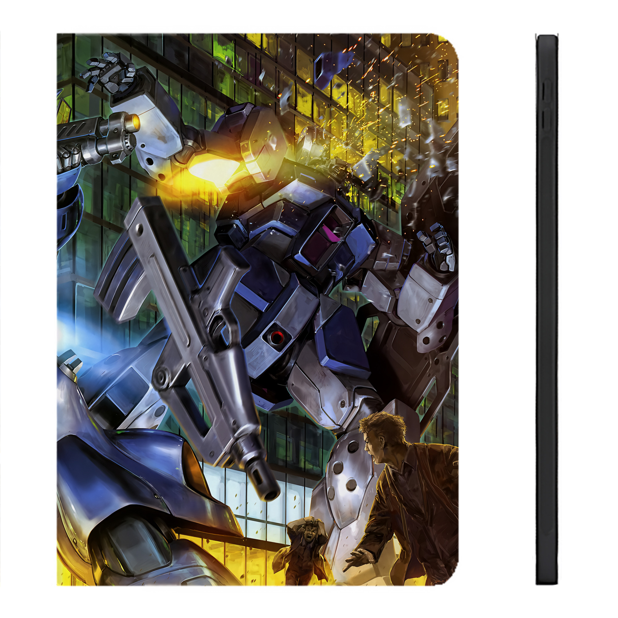 （画像用） 機動戦士ガンダム Mobile Suit Gundam IPadケース ペンホルダー付き ブックスタイルデザイン